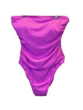 Shade & Shore Women's NWT Sz XL 16 Tank Ruched Swimsuit One Piece Cheeky